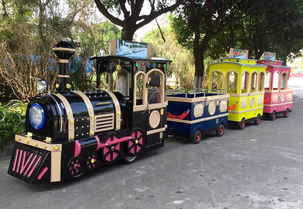 金华景区广商场无轨观光小火车电动儿童游乐设备小火车可坐人户外玩具